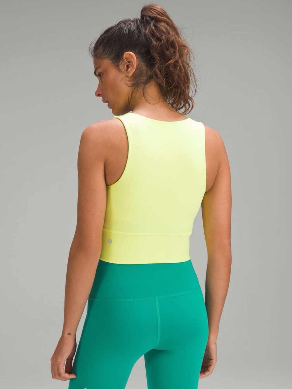 lululemon athletica Cropped Tank Top in Neon Yellow and Teal